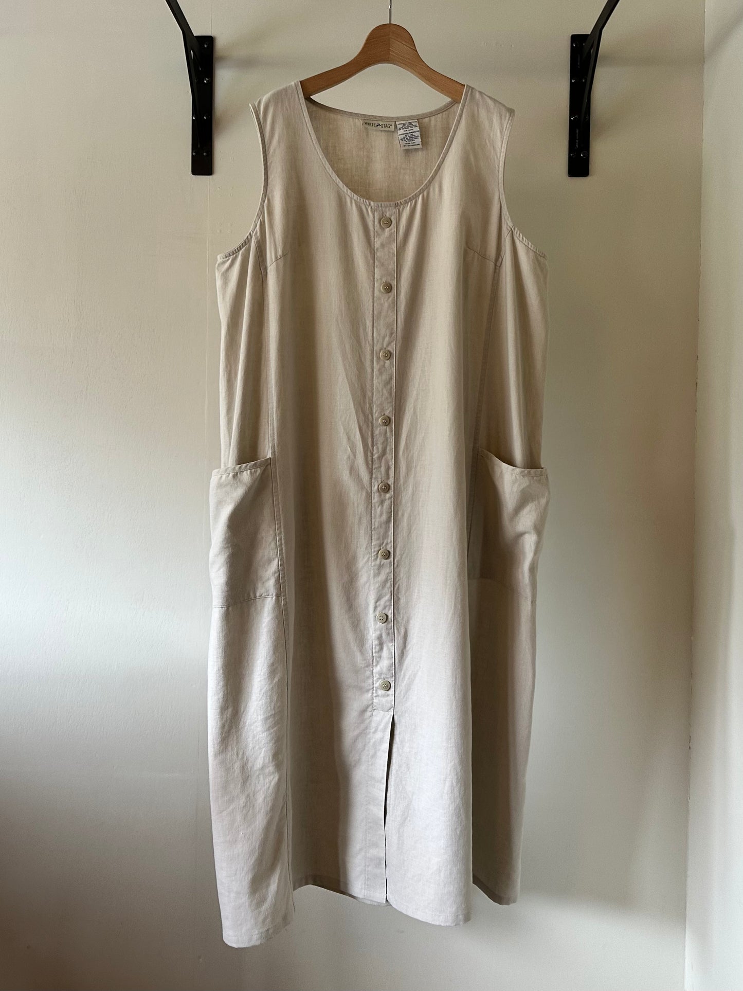 cotton linen sleeveless dress
