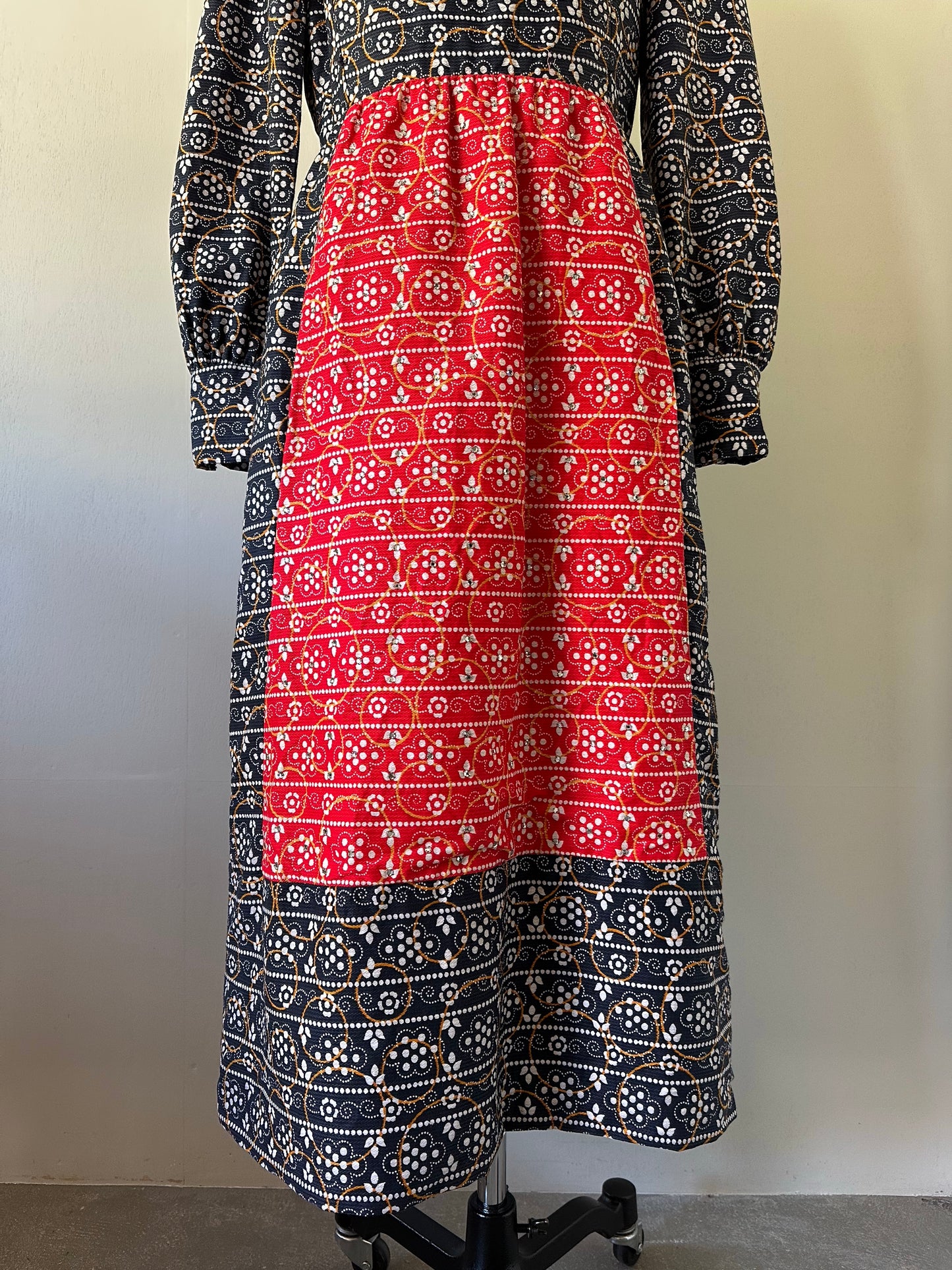 60s rhinestone layered design dress