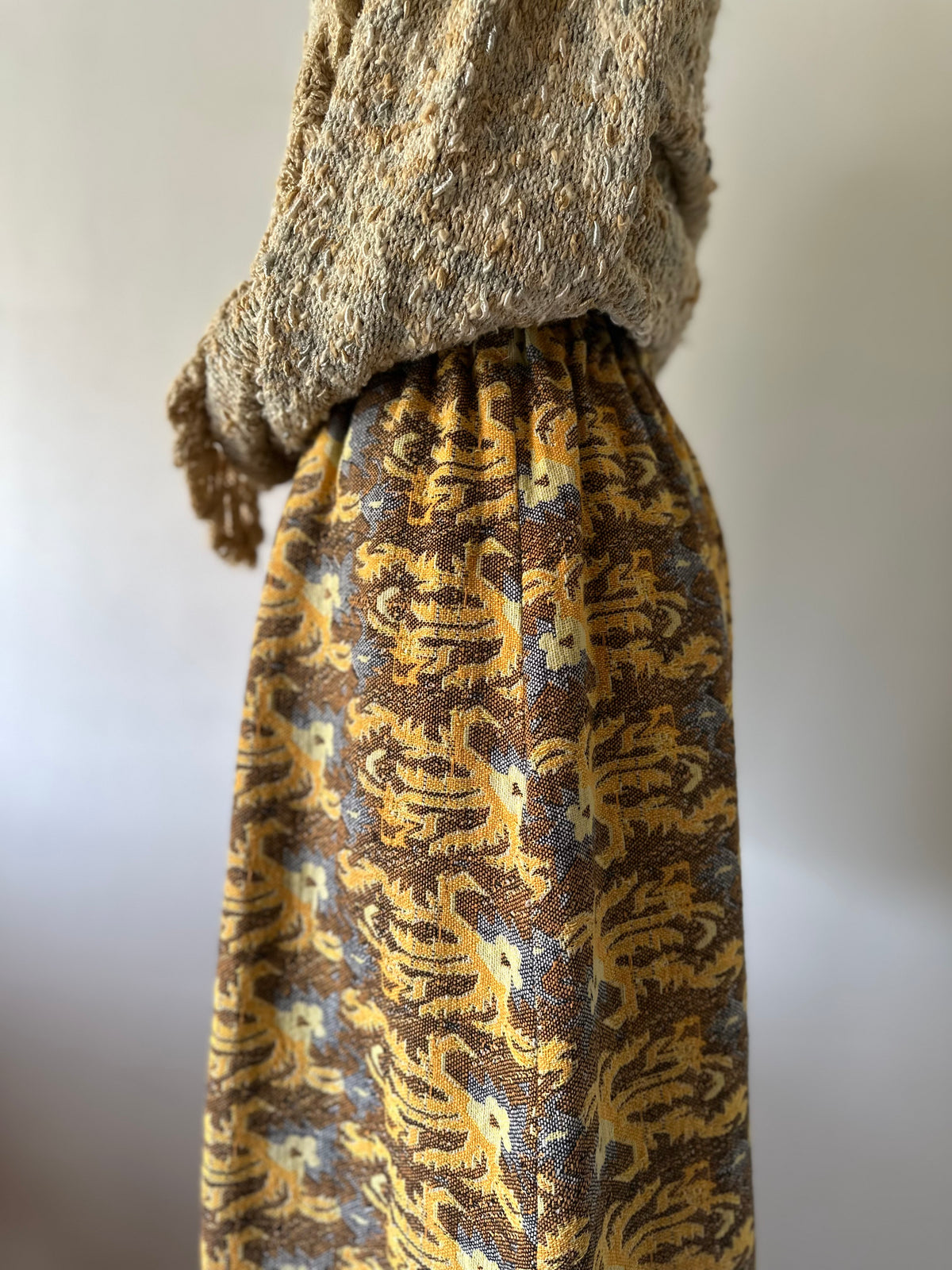 woven maxi skirt