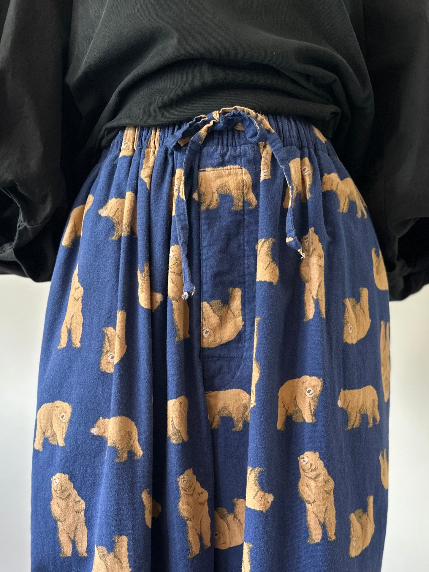 bear pattern pants