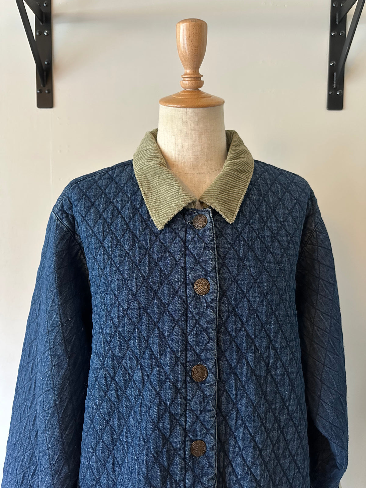 denim quilting jacket