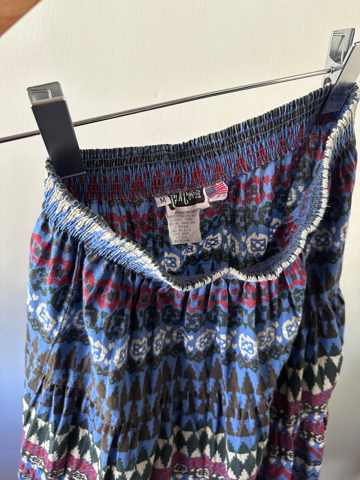 native pattern tiered skirt