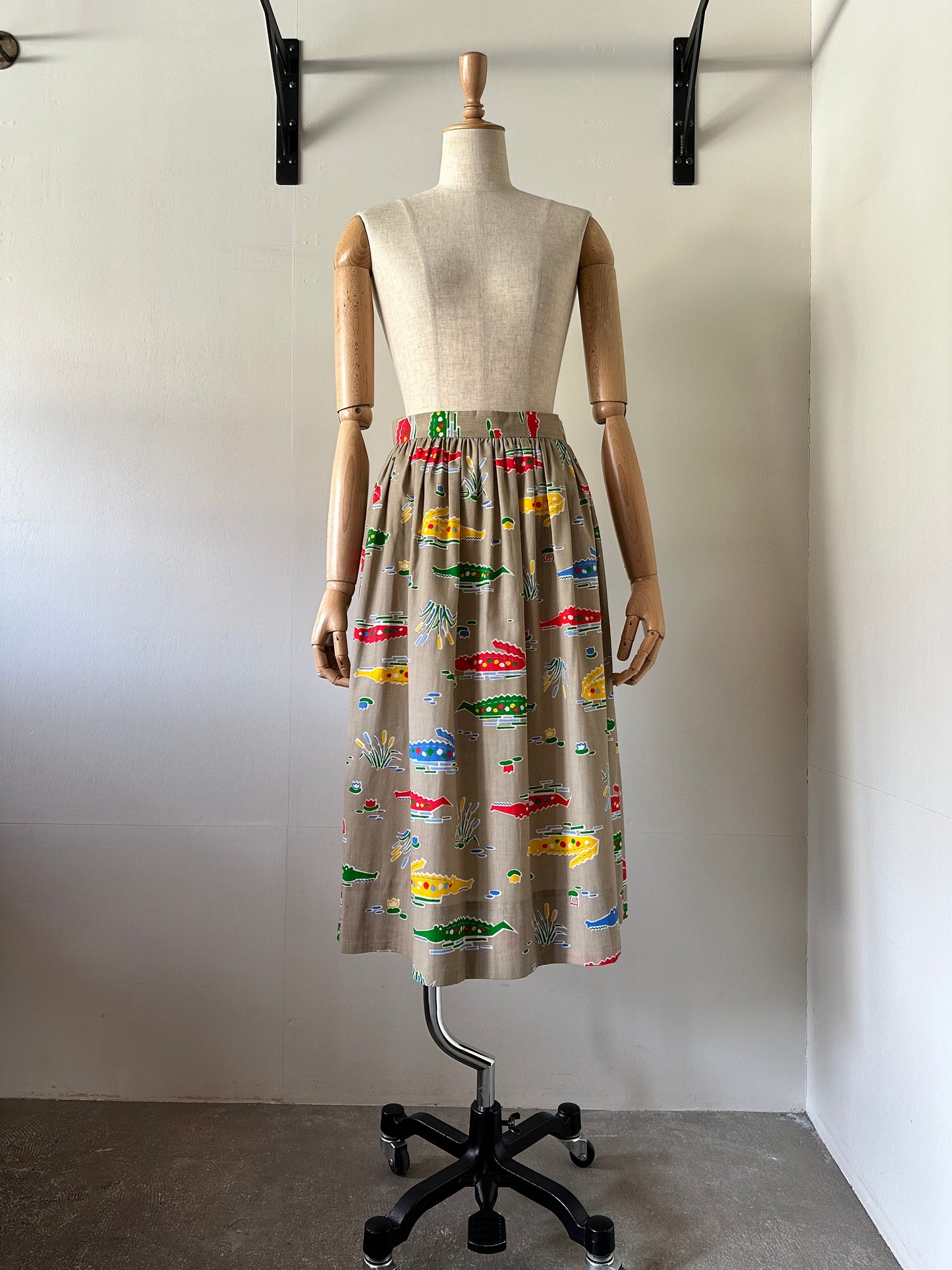 crocodile pattern skirt