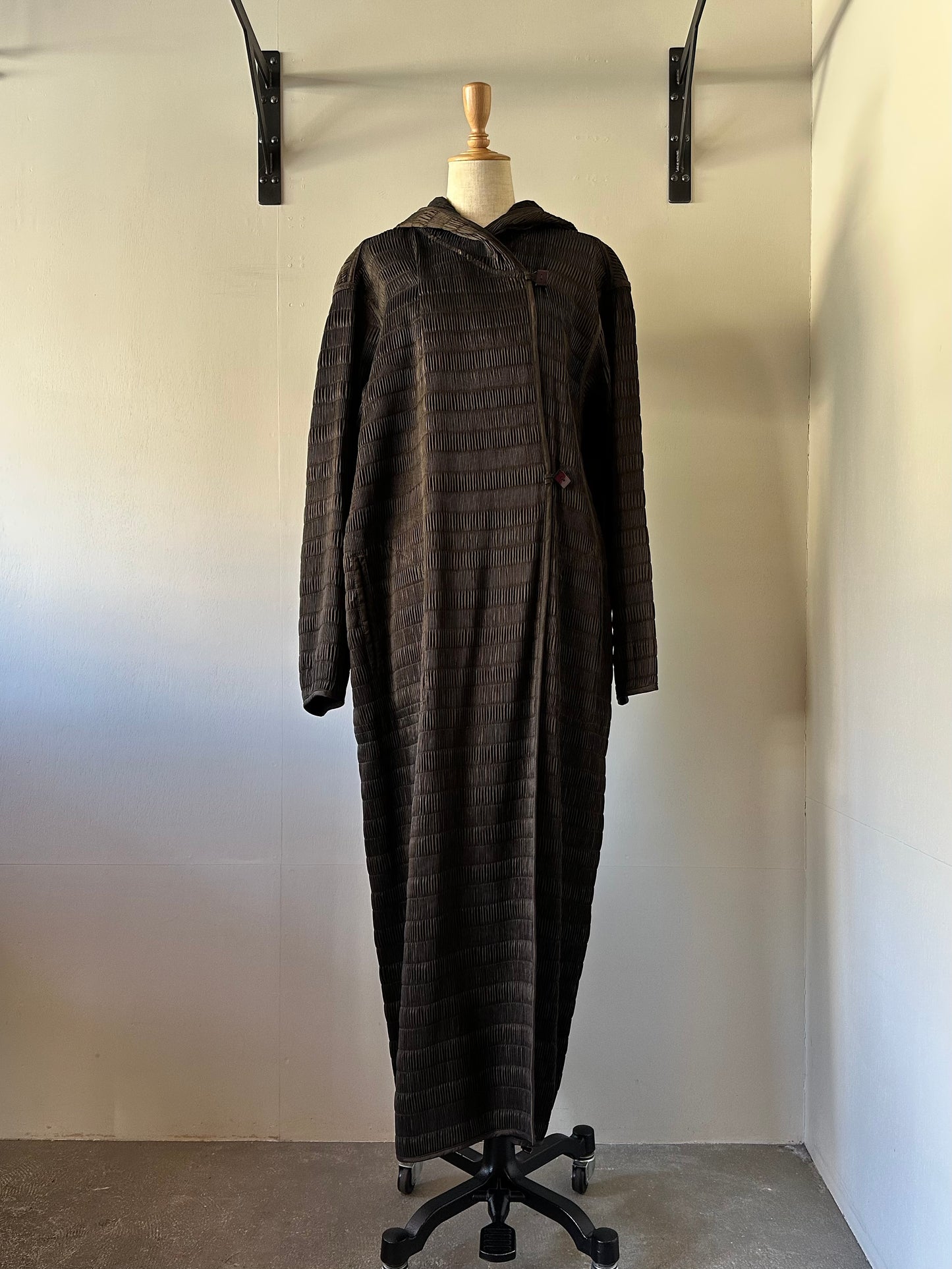 reversible pleats coat