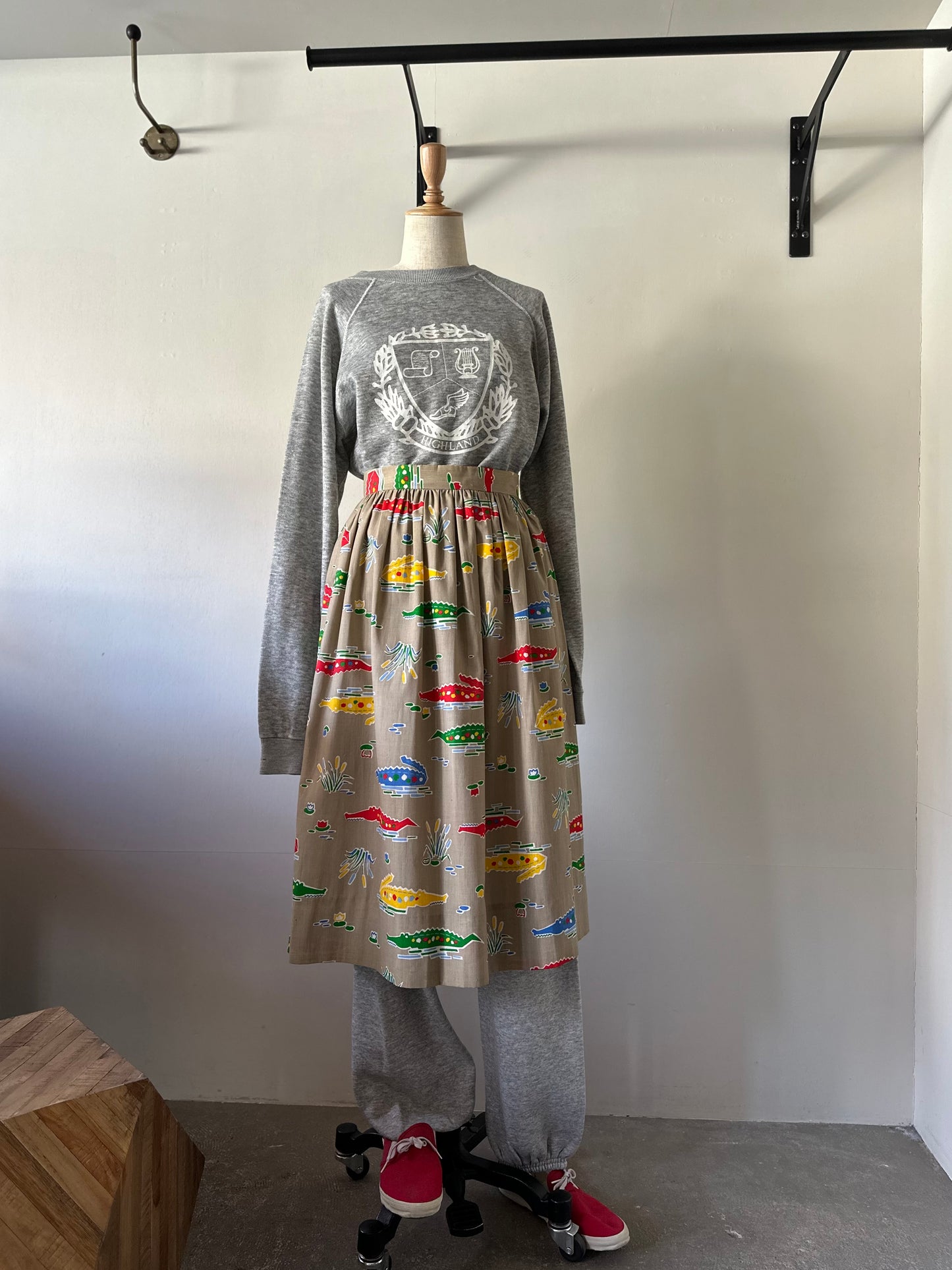 crocodile pattern skirt