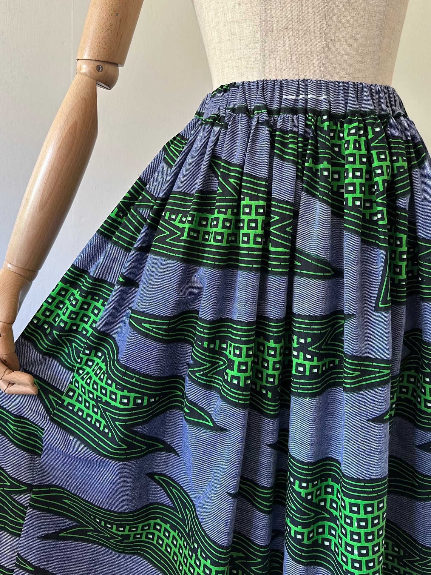 African print skirt