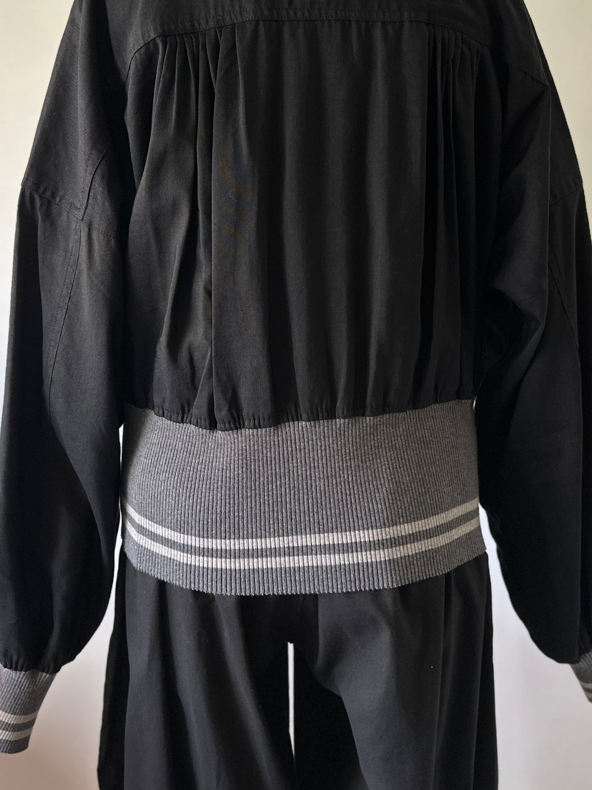 cropped rib jacket