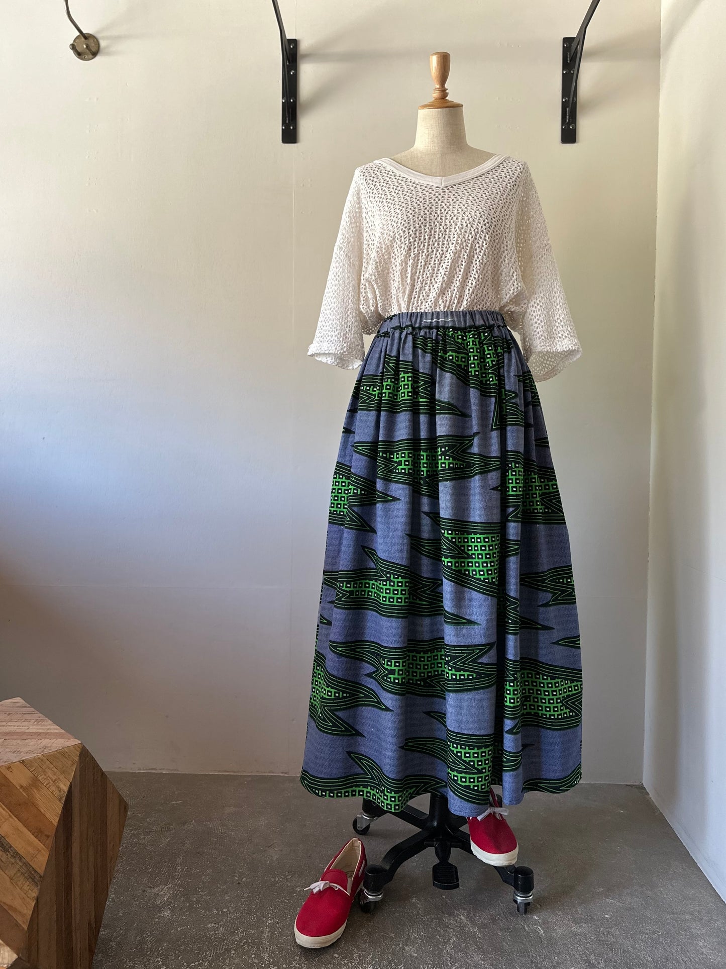 African print skirt