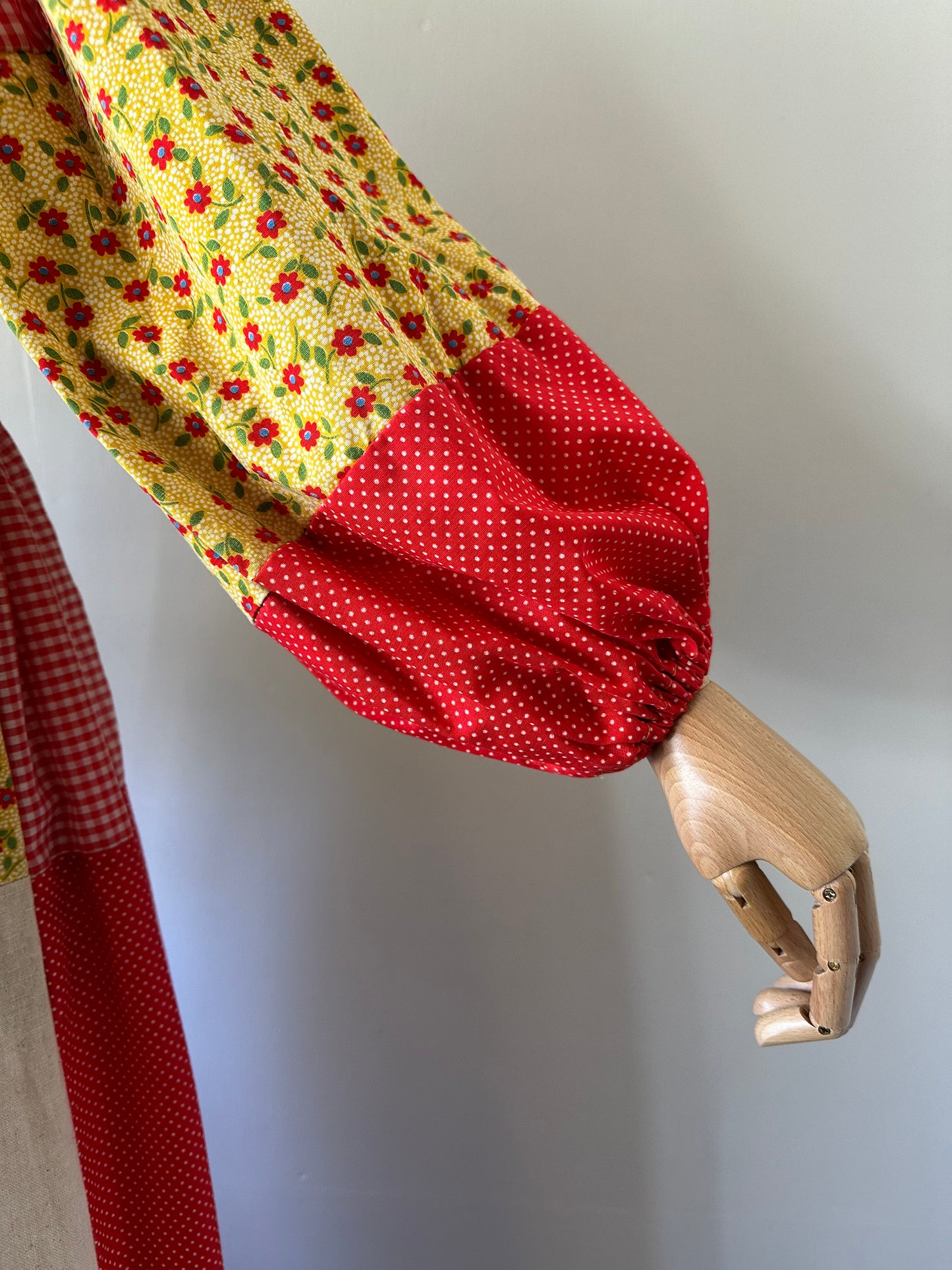 patchwork maxi dress