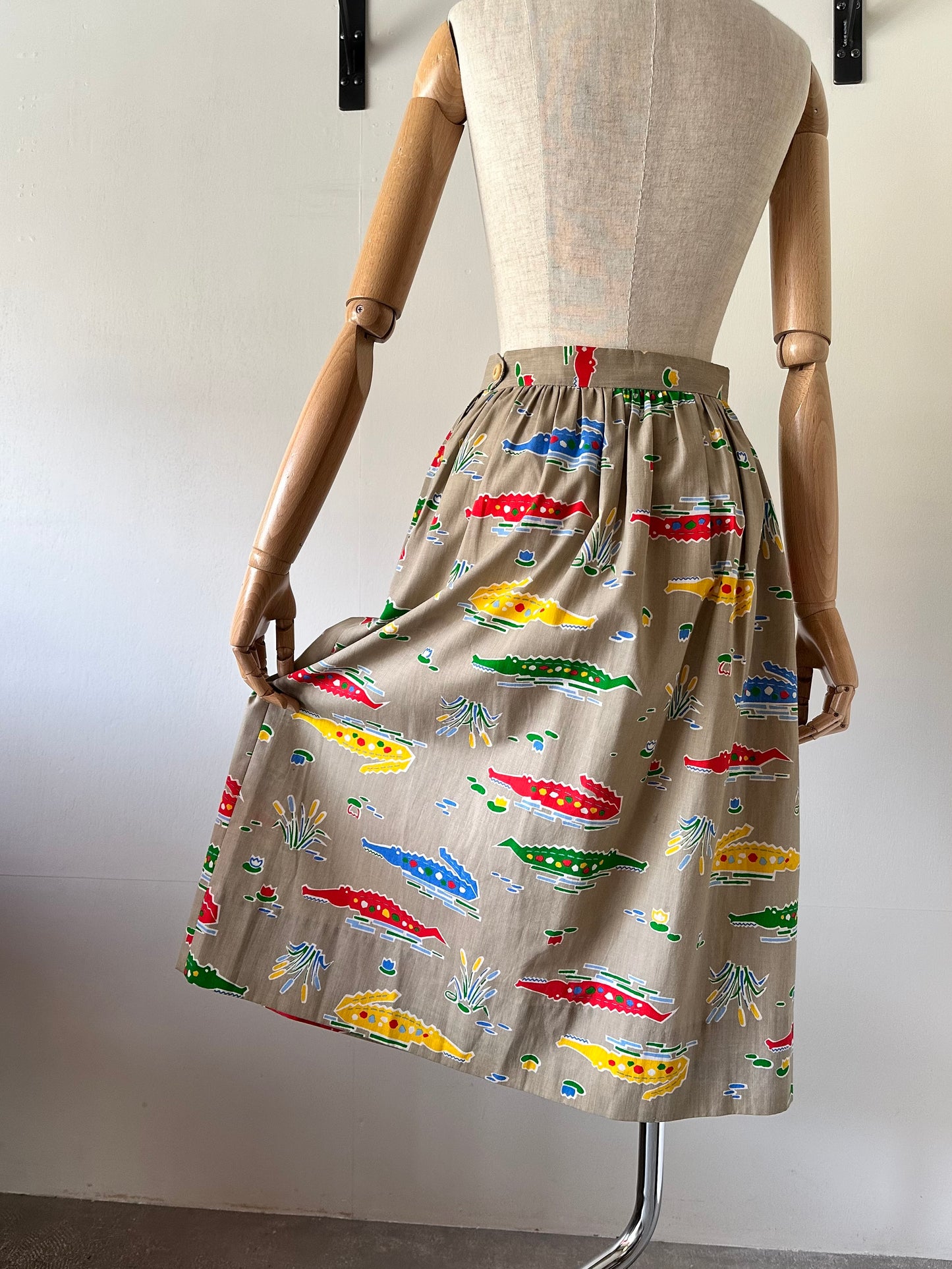 crocodile pattern skirt