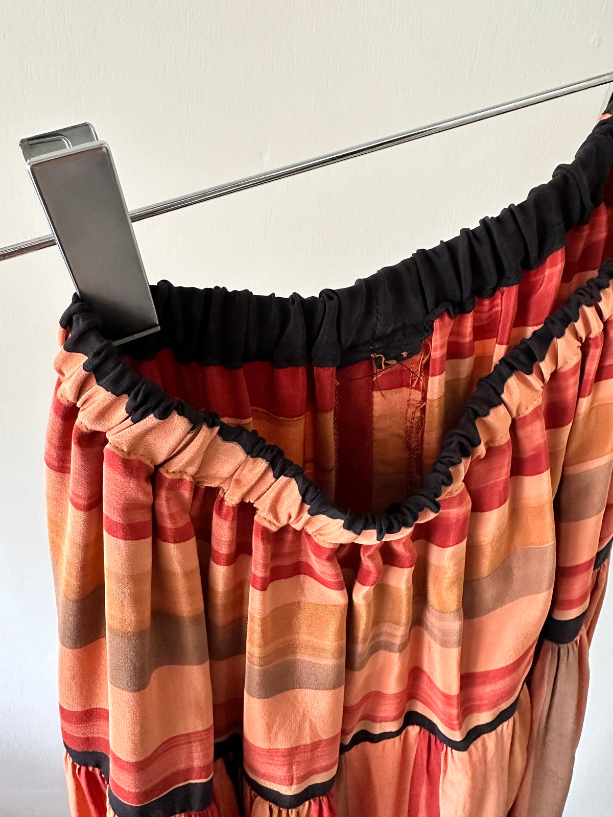 mulch stripe silk skirt