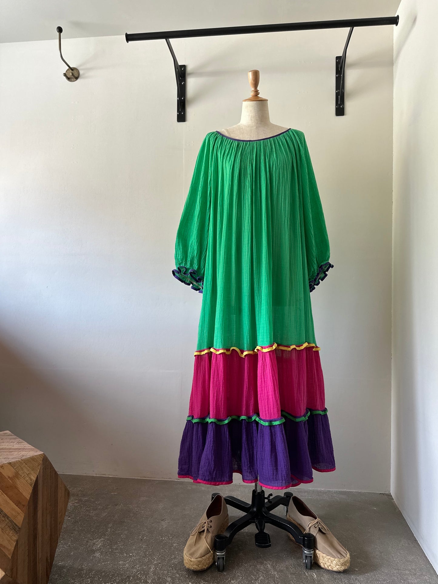 cotton tiered dress