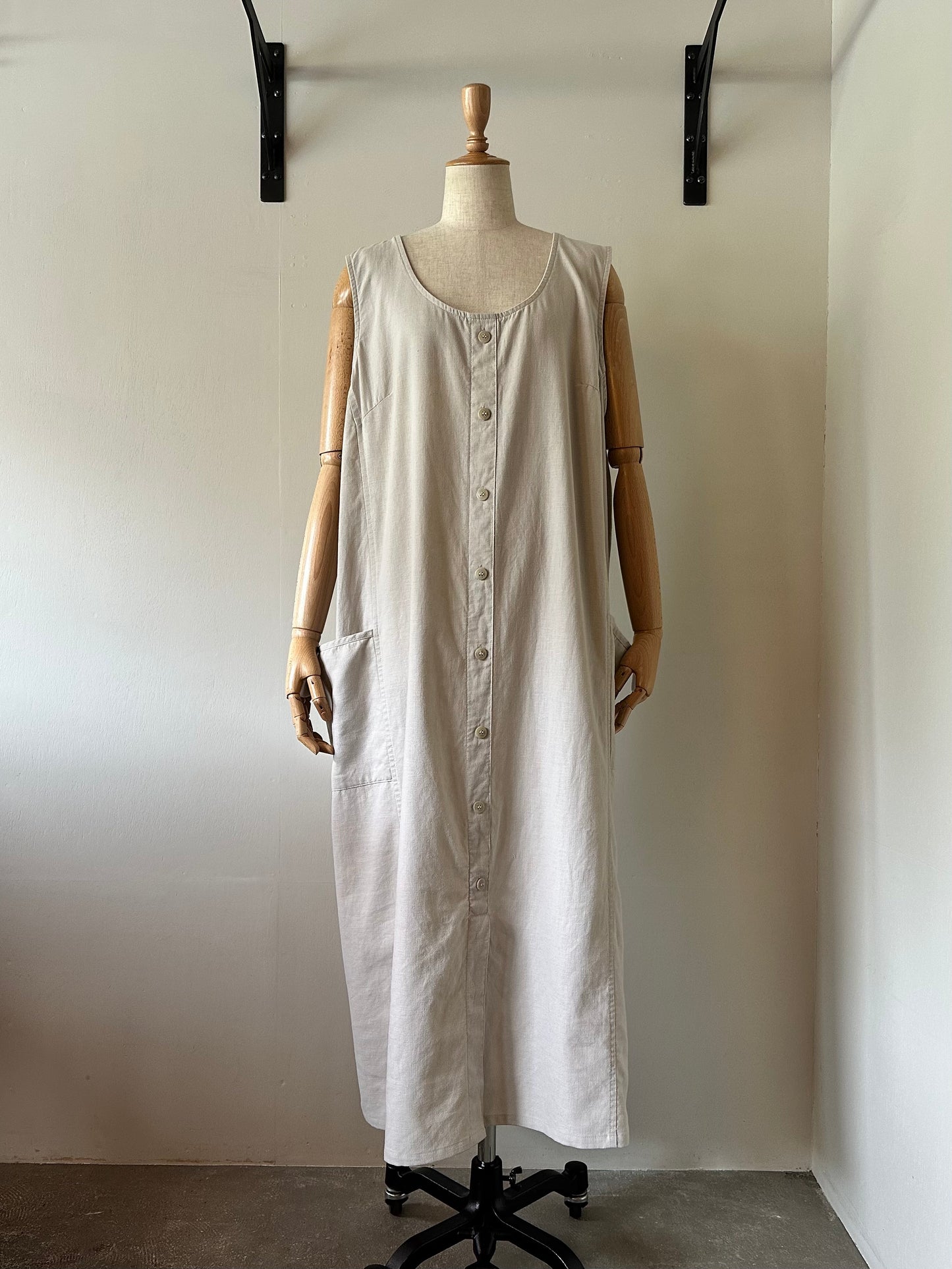 cotton linen sleeveless dress