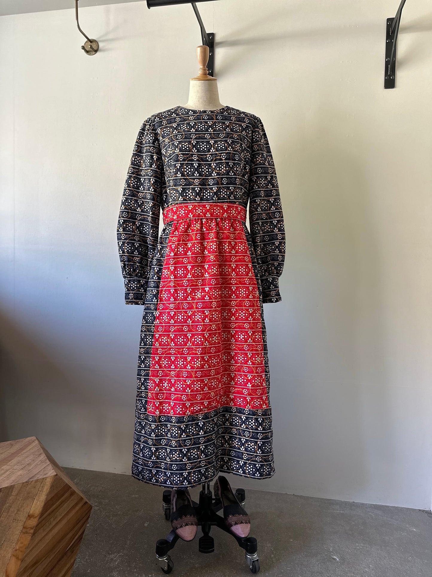 60s rhinestone layered design dress