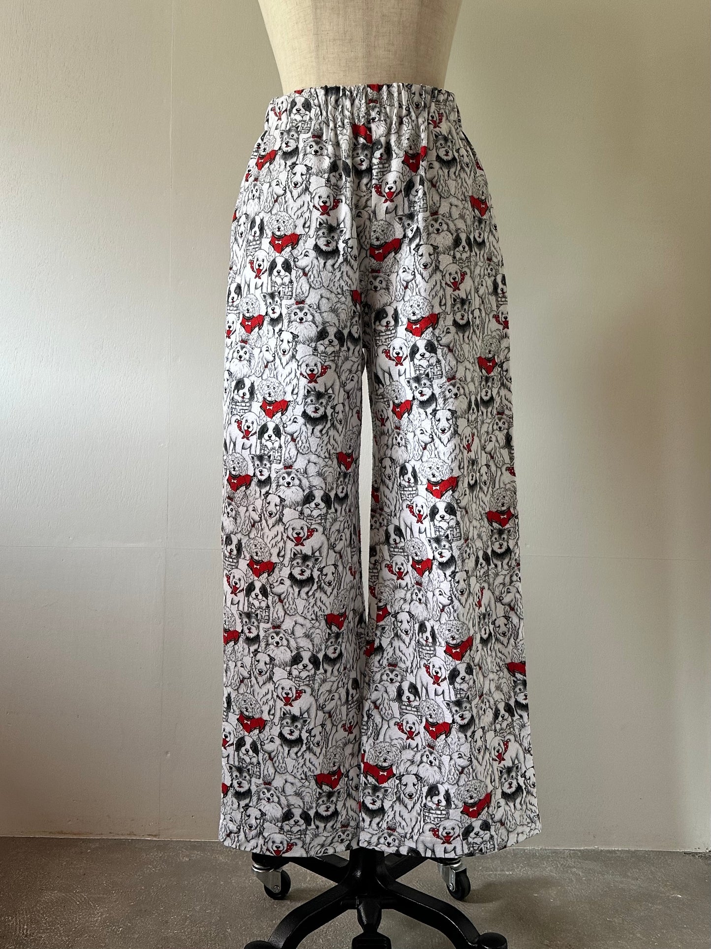 dog pattern pants