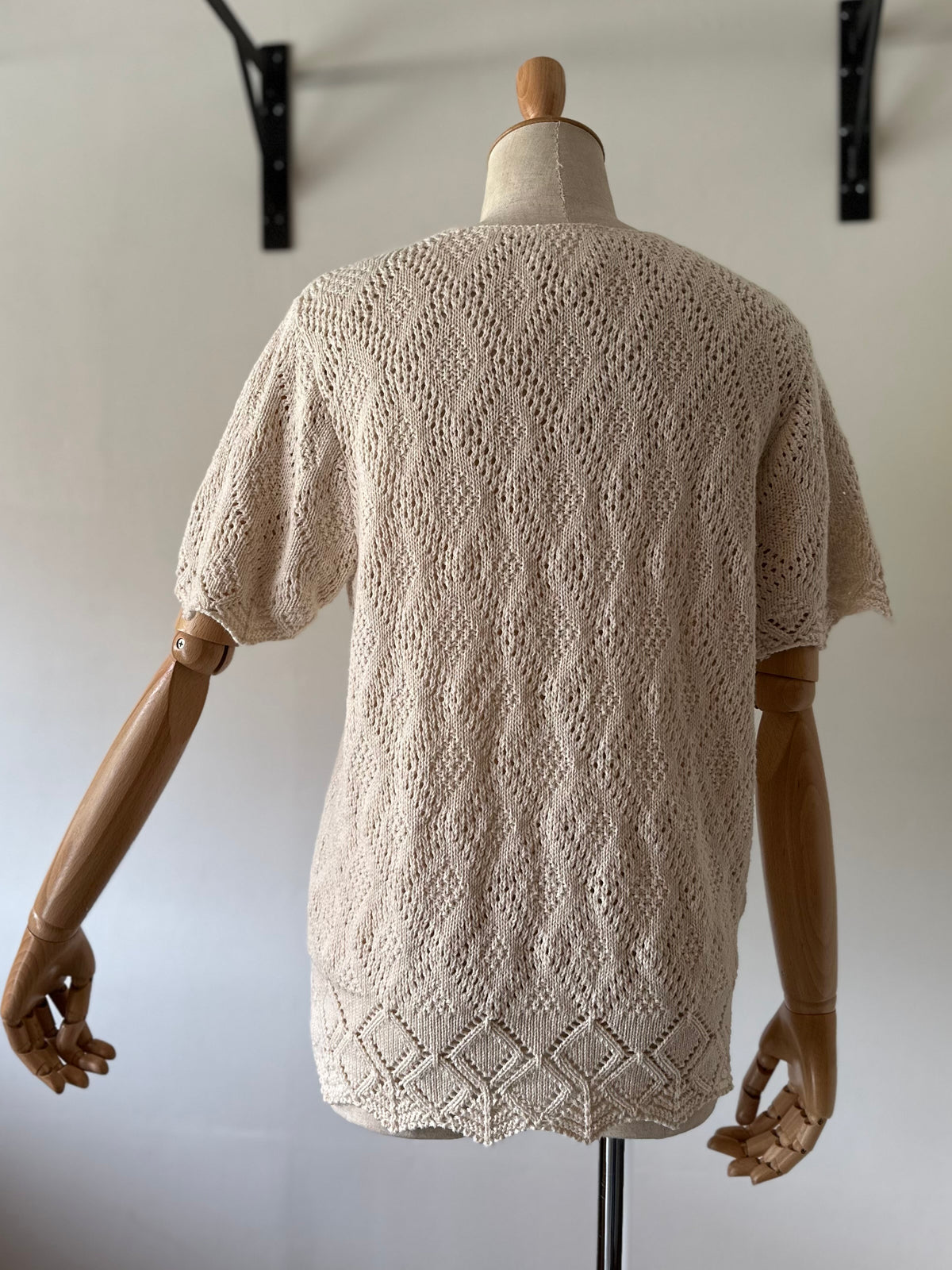 short sleeve knit cardigan