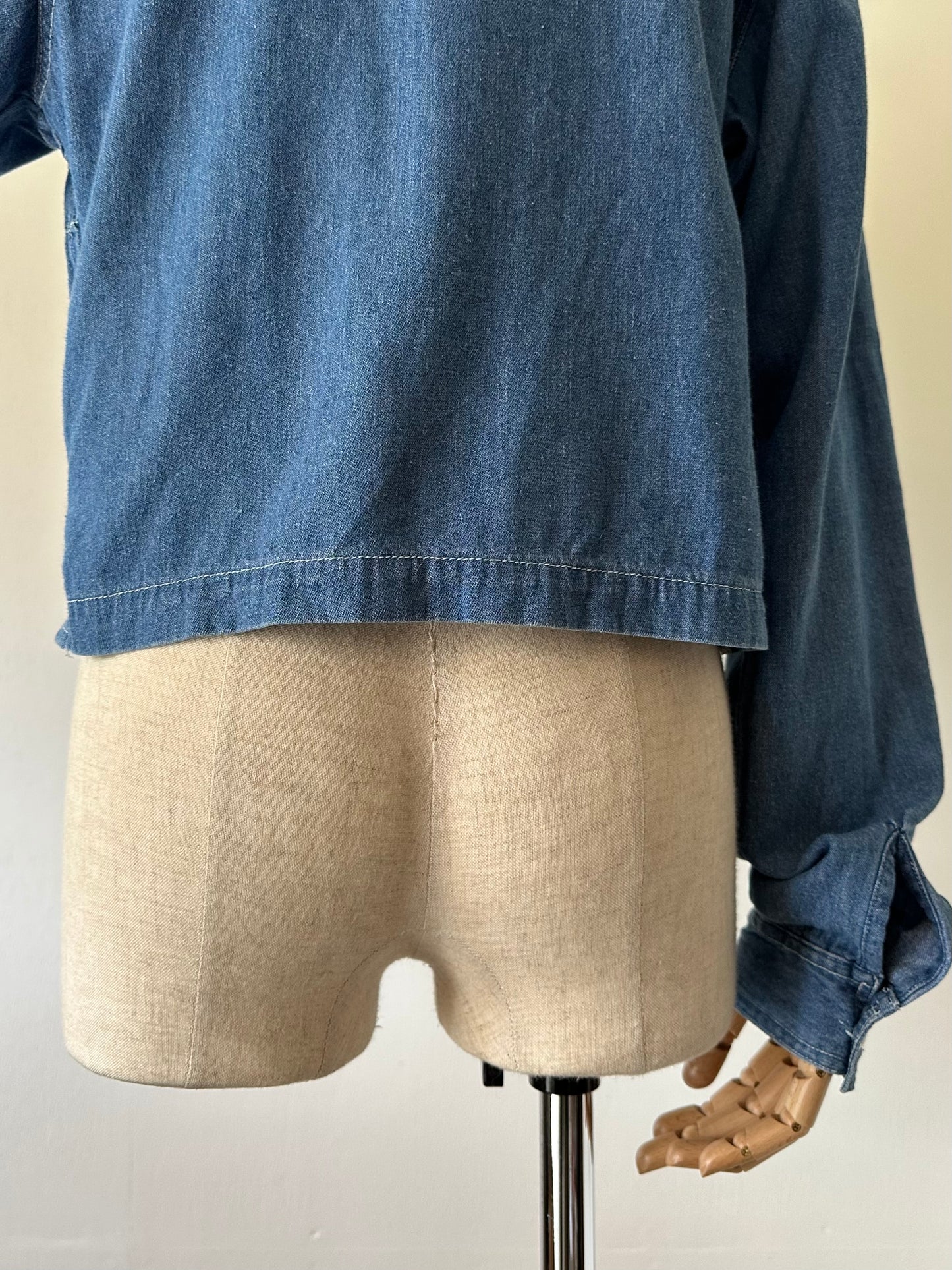 zip up shirring shirt