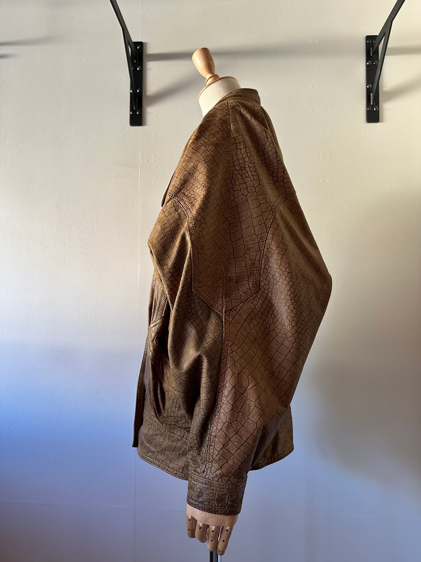 dolman sleeve leather jacket