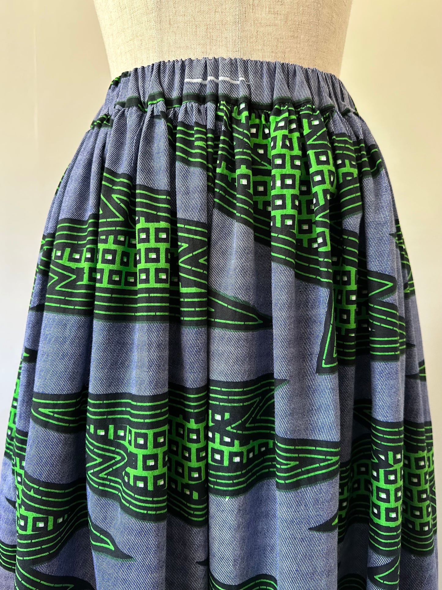 African print skirt