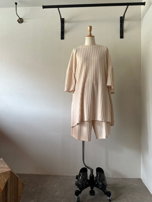cable pattern two-piece(set)