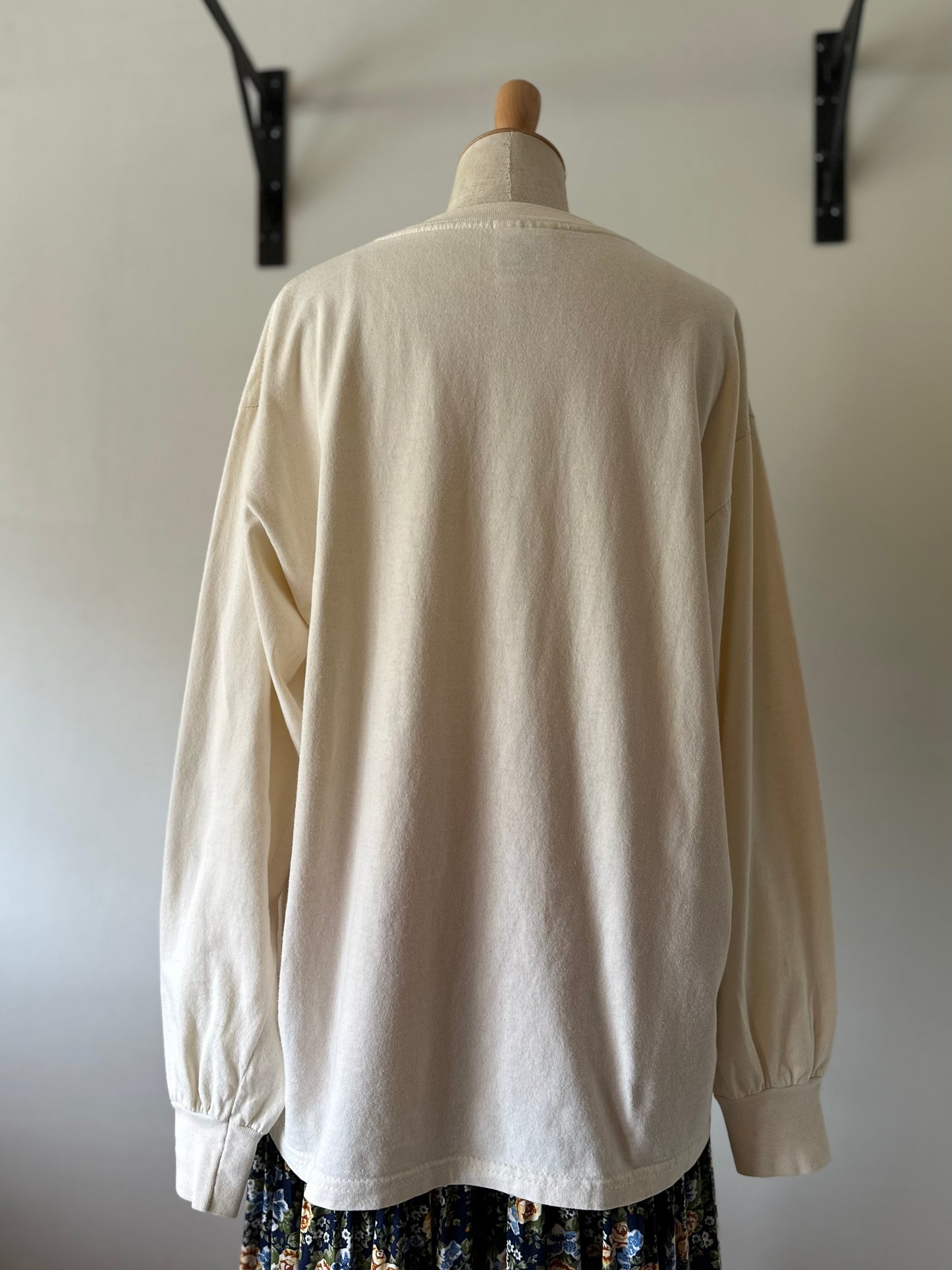 horse embroidery long sleeve T-shirt