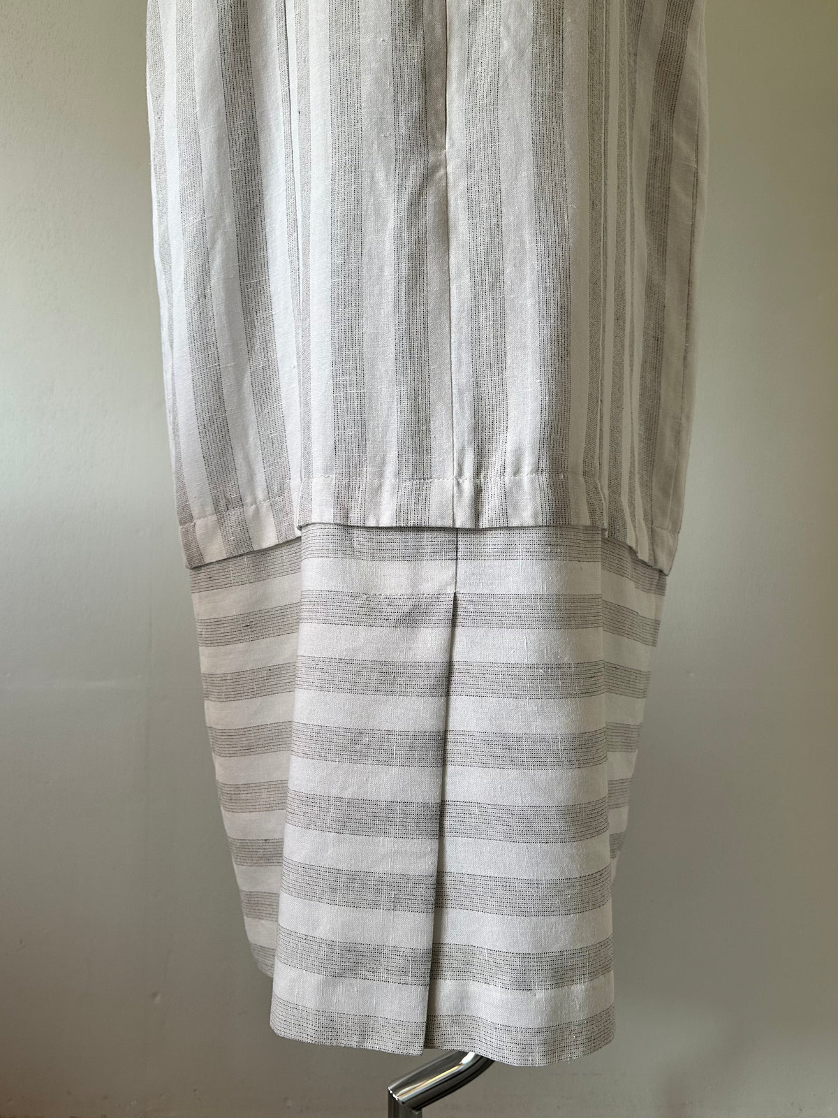 stripe switching dress