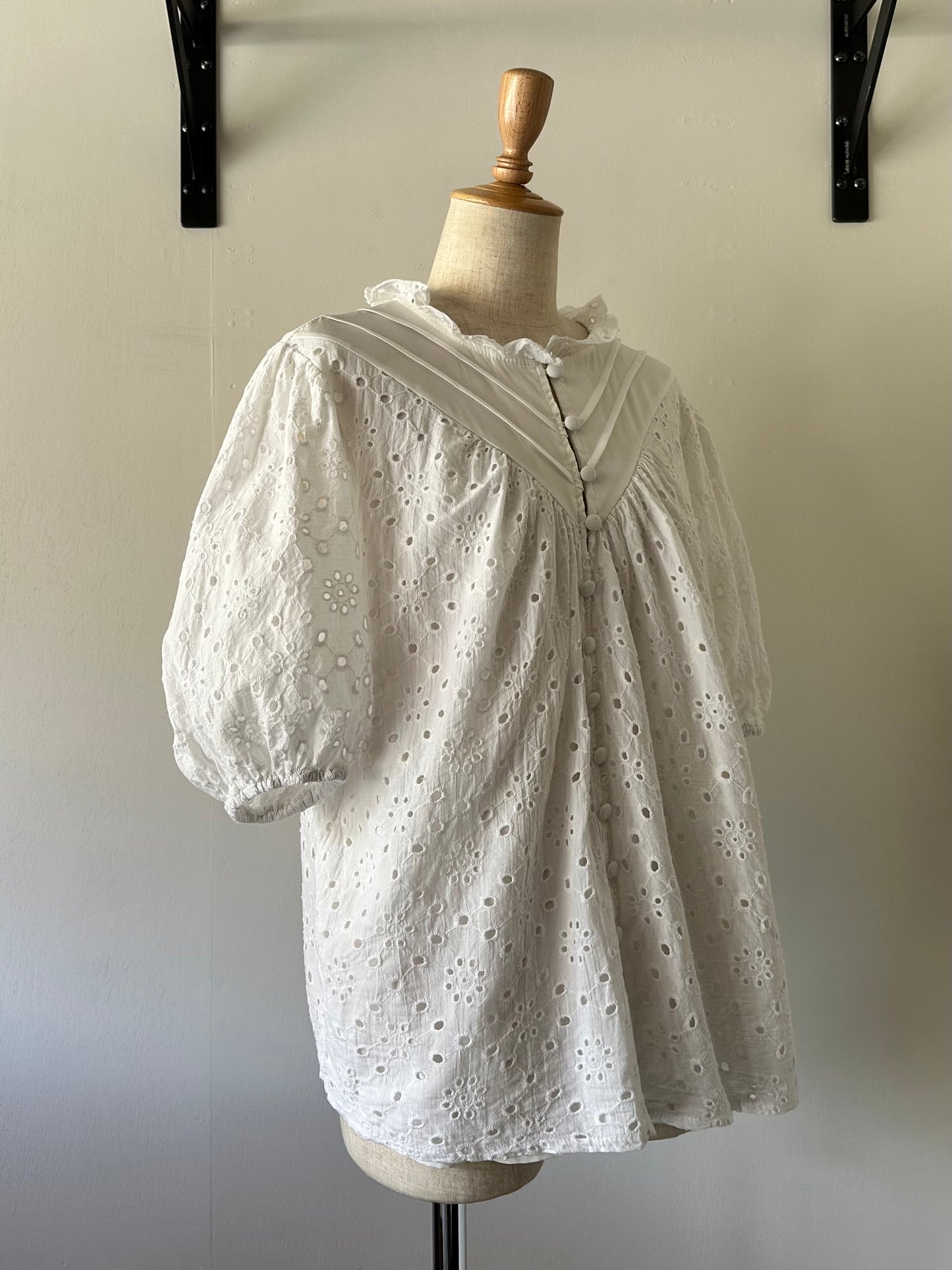 eyelet lace blouse