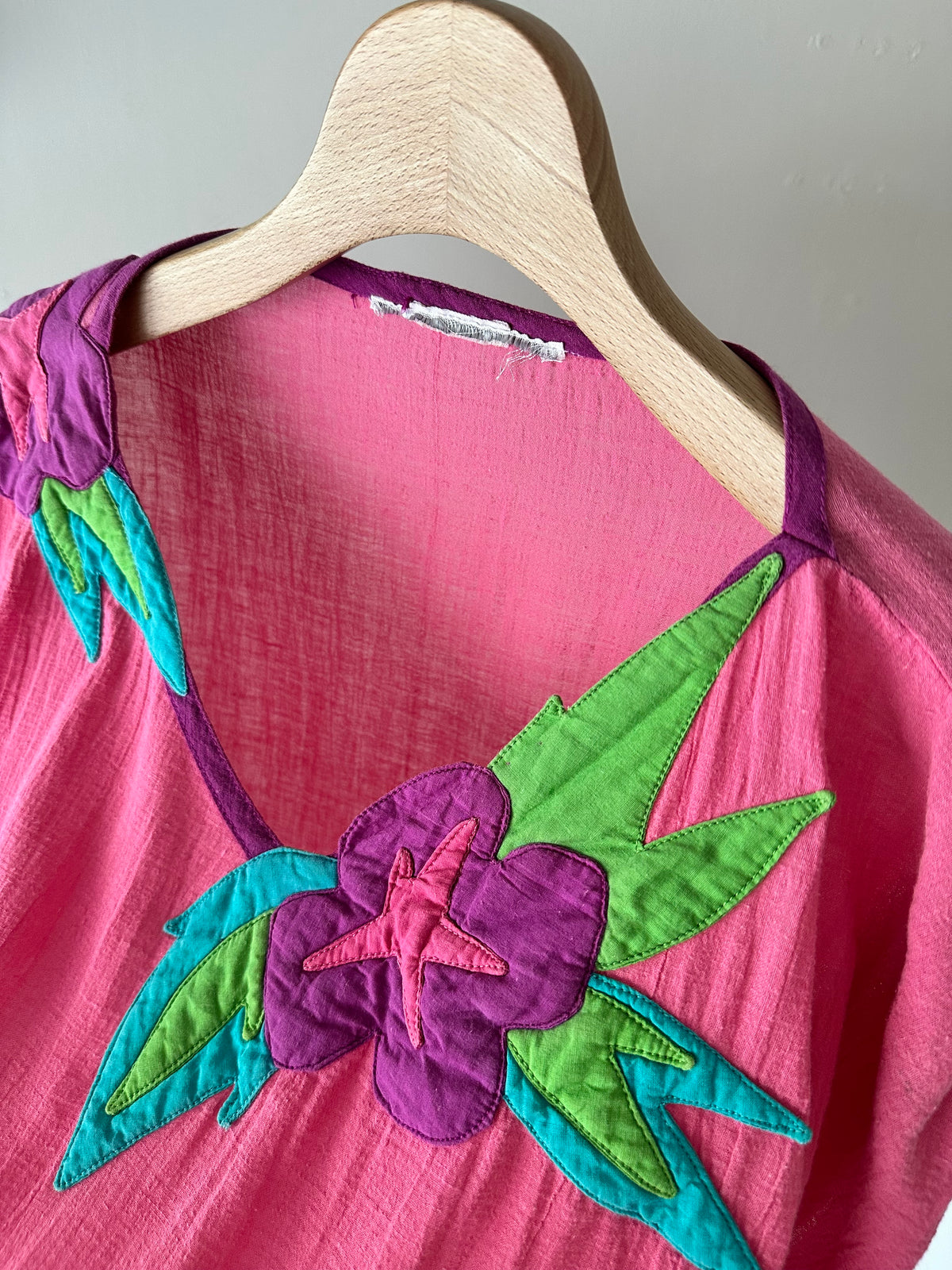 flower appliqué two-piece(set)