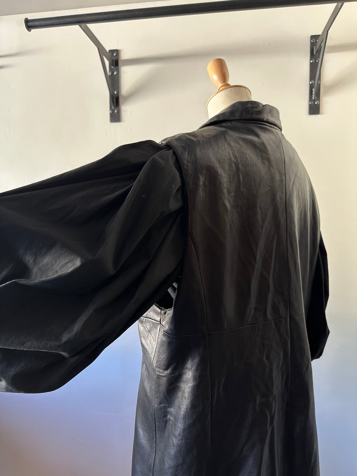 leather long vest