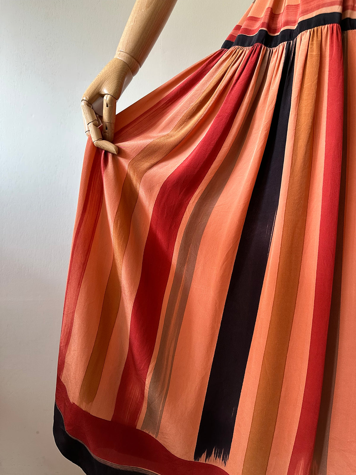 mulch stripe silk skirt