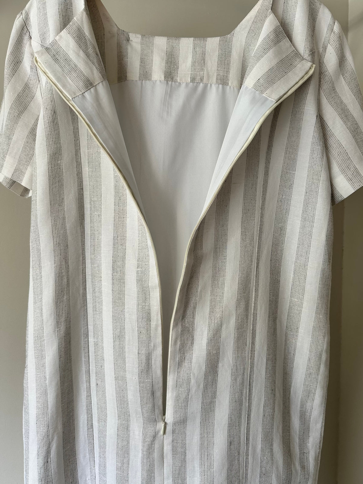stripe switching dress