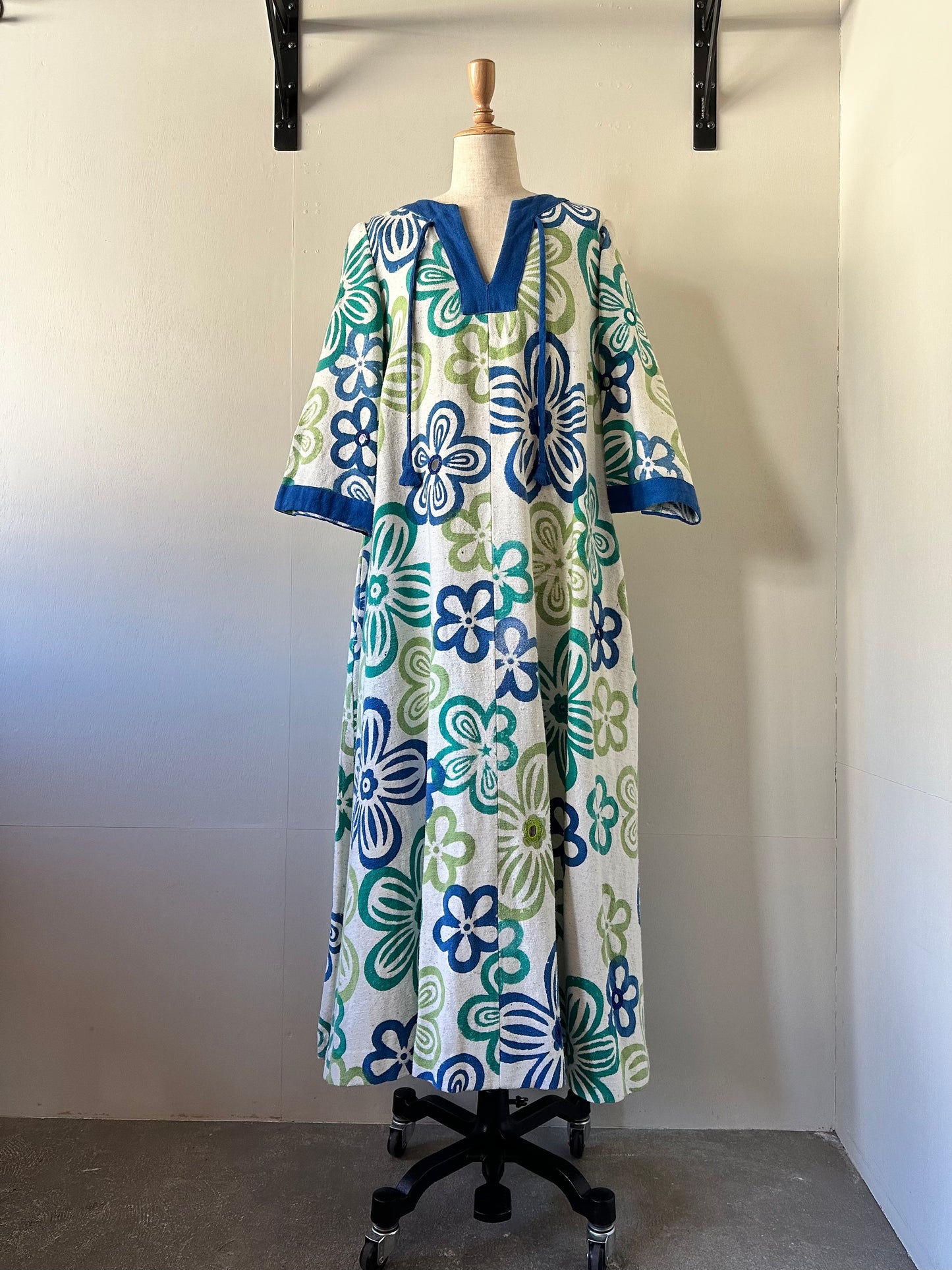 vintage floral mirror work dress