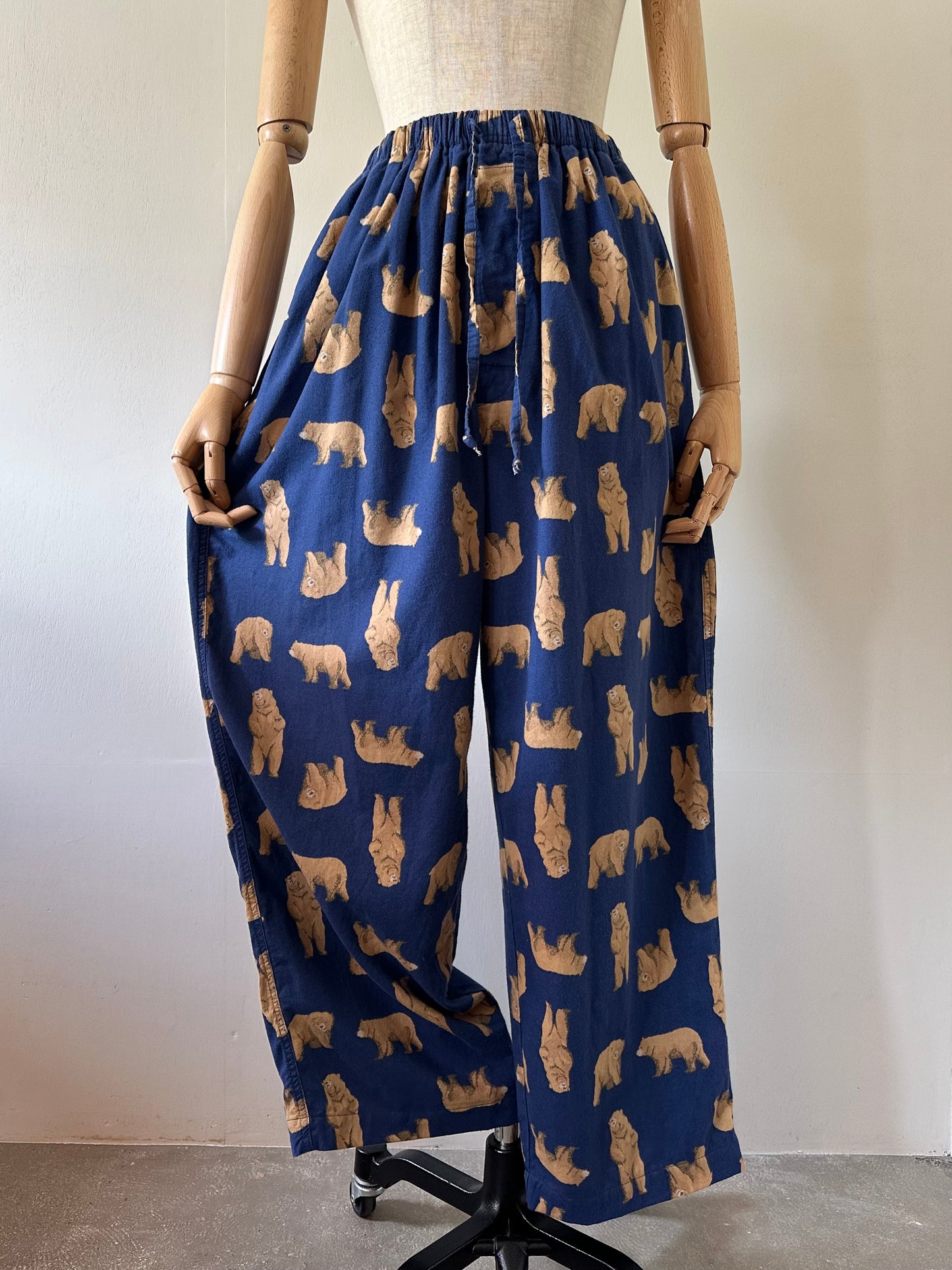 bear pattern pants