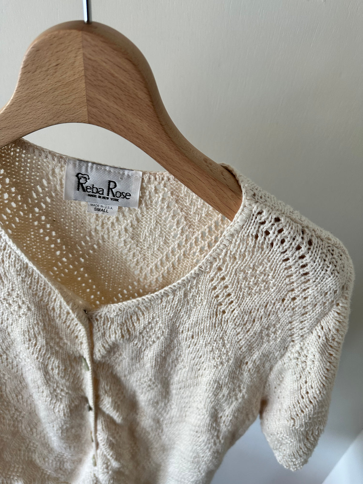 short sleeve knit cardigan