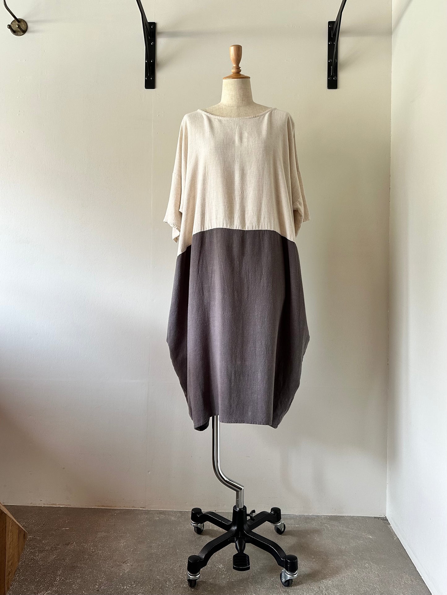 bicolor tunic dress