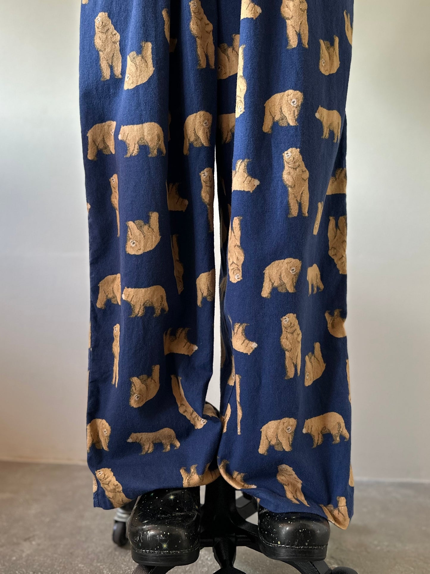 bear pattern pants