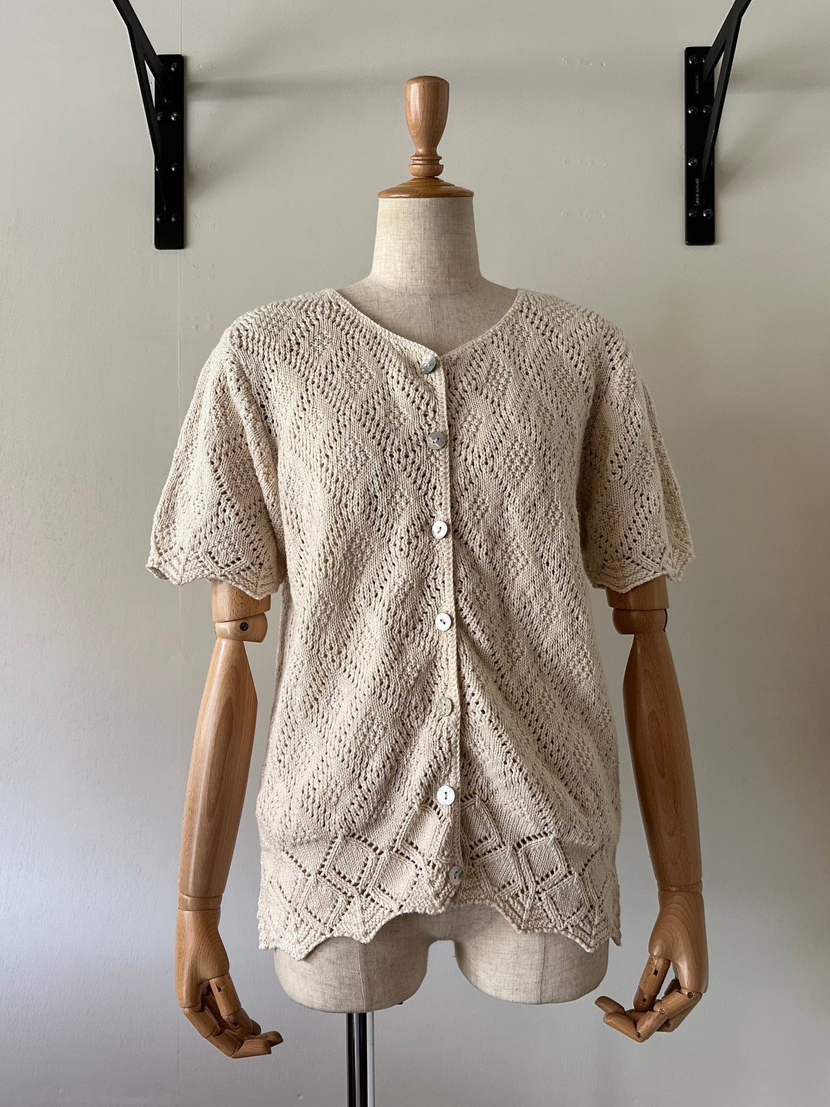 short sleeve knit cardigan