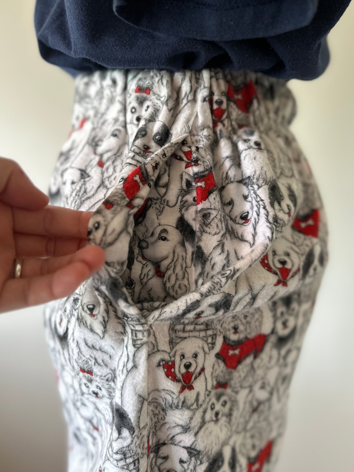 dog pattern pants