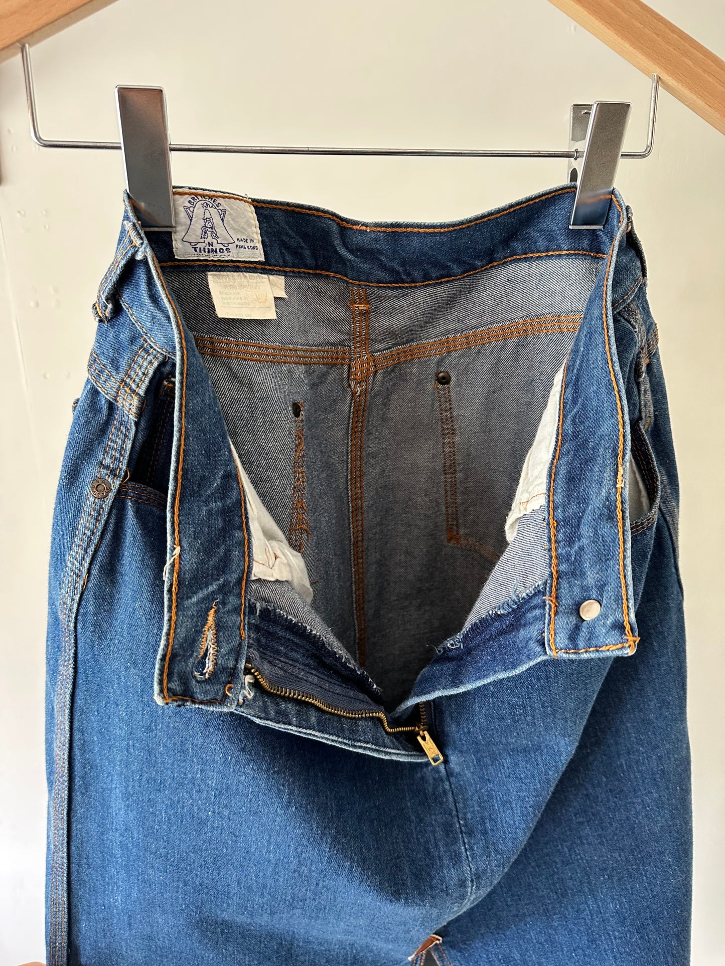 denim slit skirt