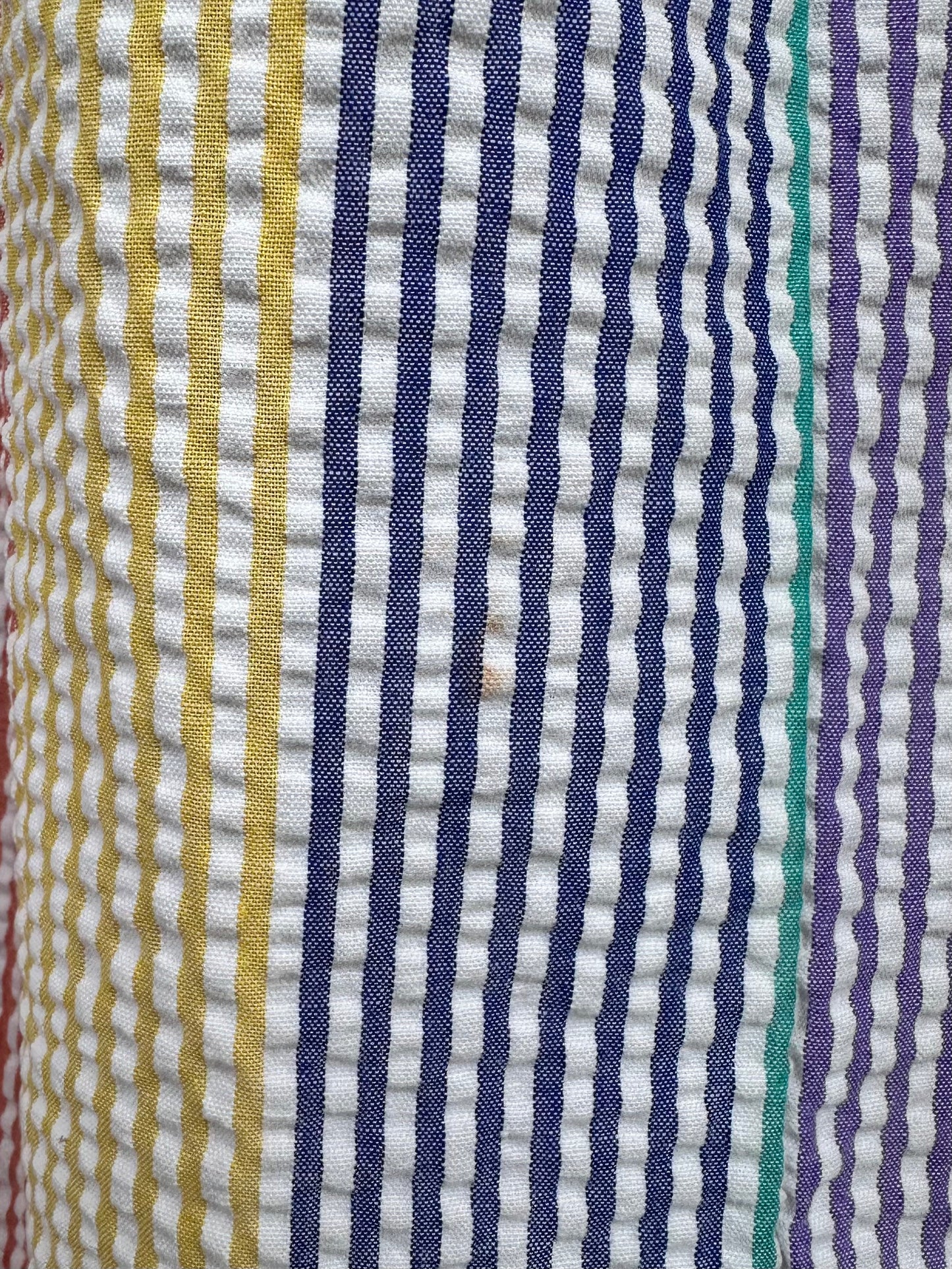 seersucker stripe zip up dress