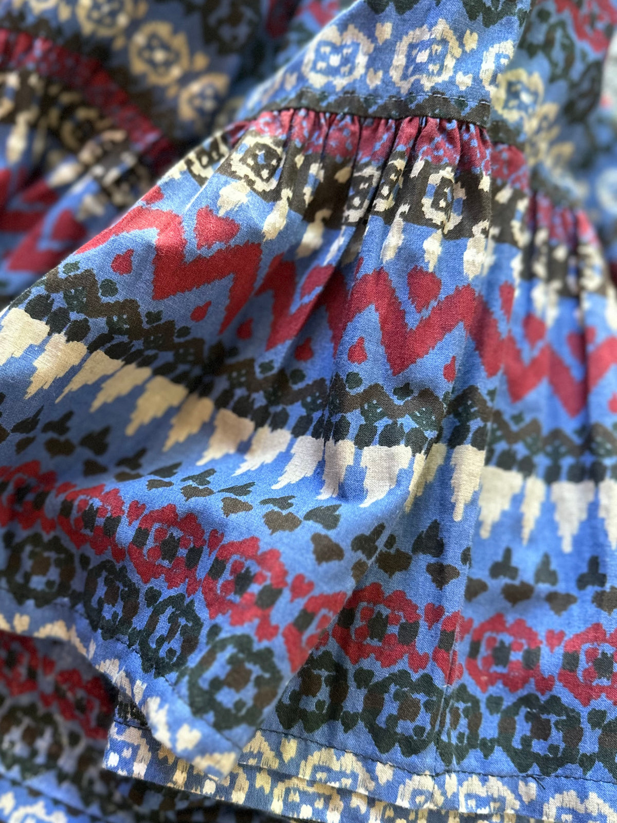 native pattern tiered skirt