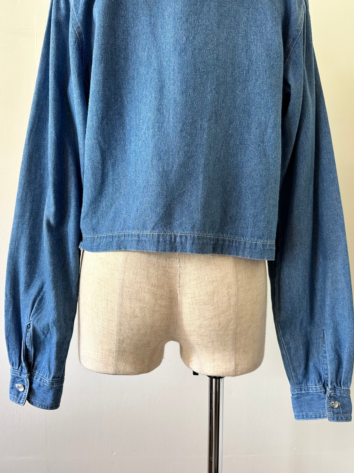 zip up shirring shirt