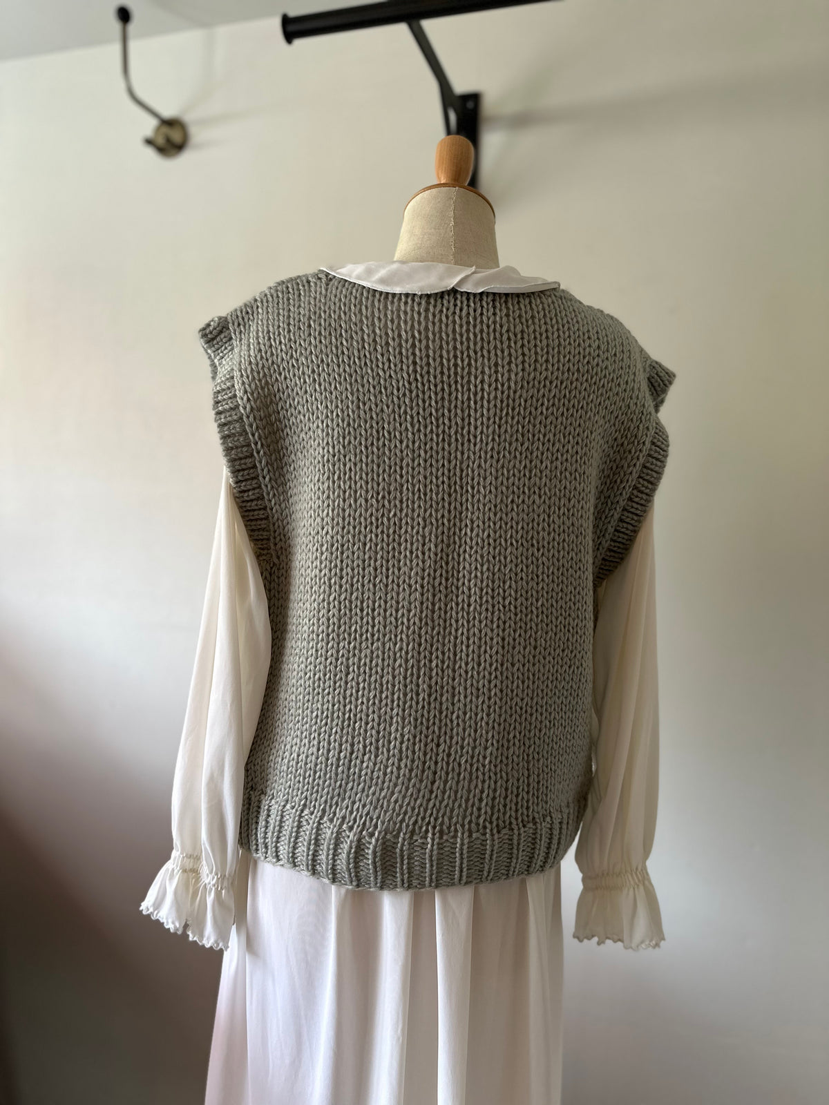 lacy knit vest