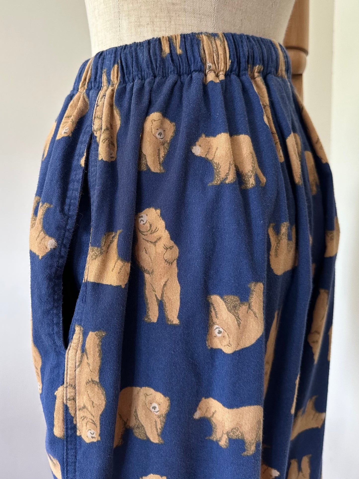bear pattern pants