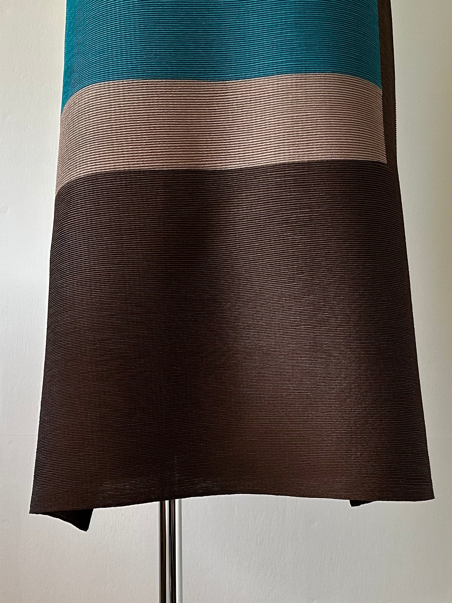 color block pleats dress