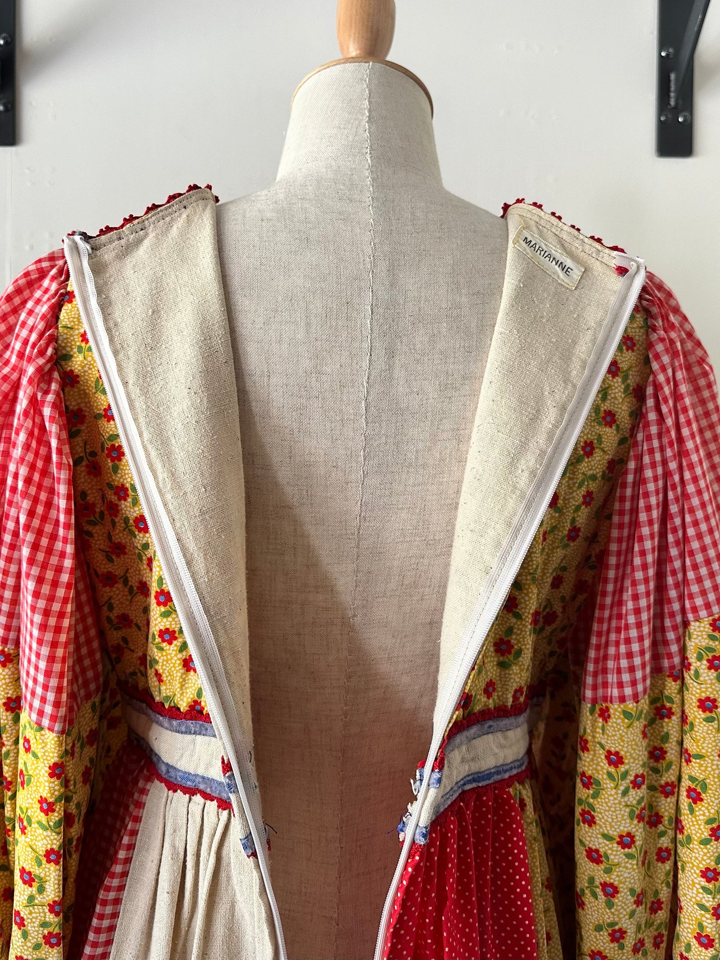 patchwork maxi dress