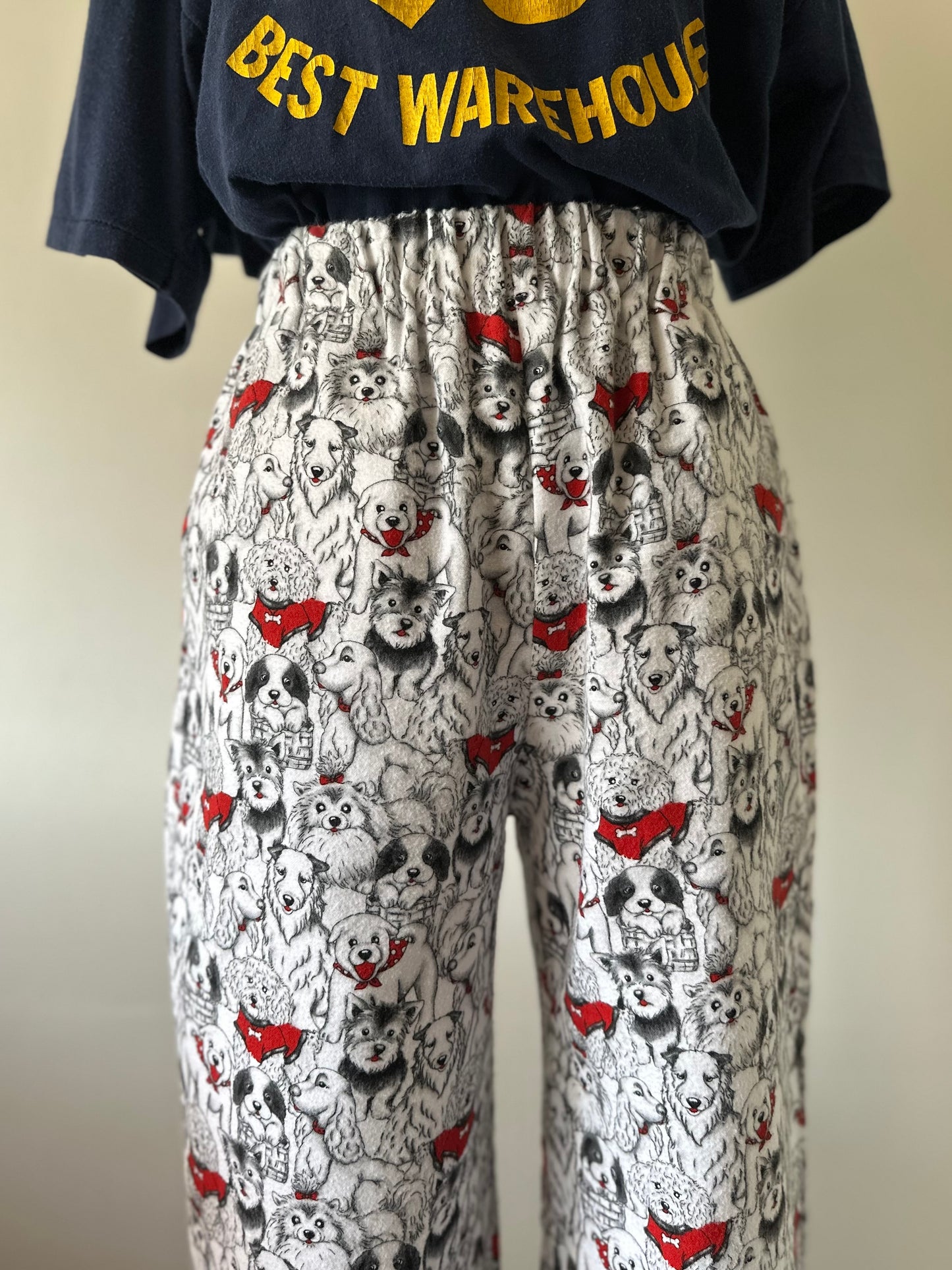 dog pattern pants