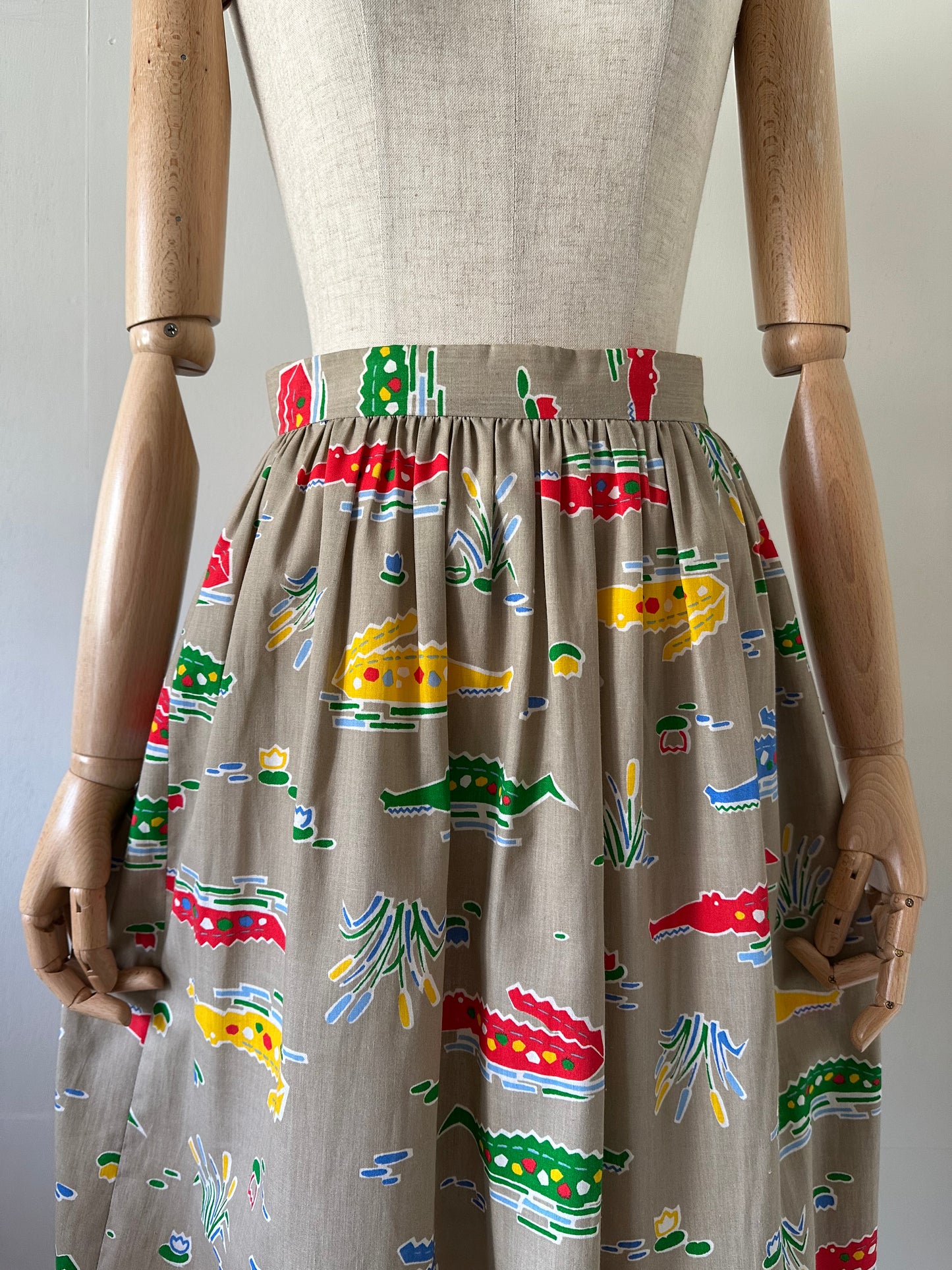 crocodile pattern skirt