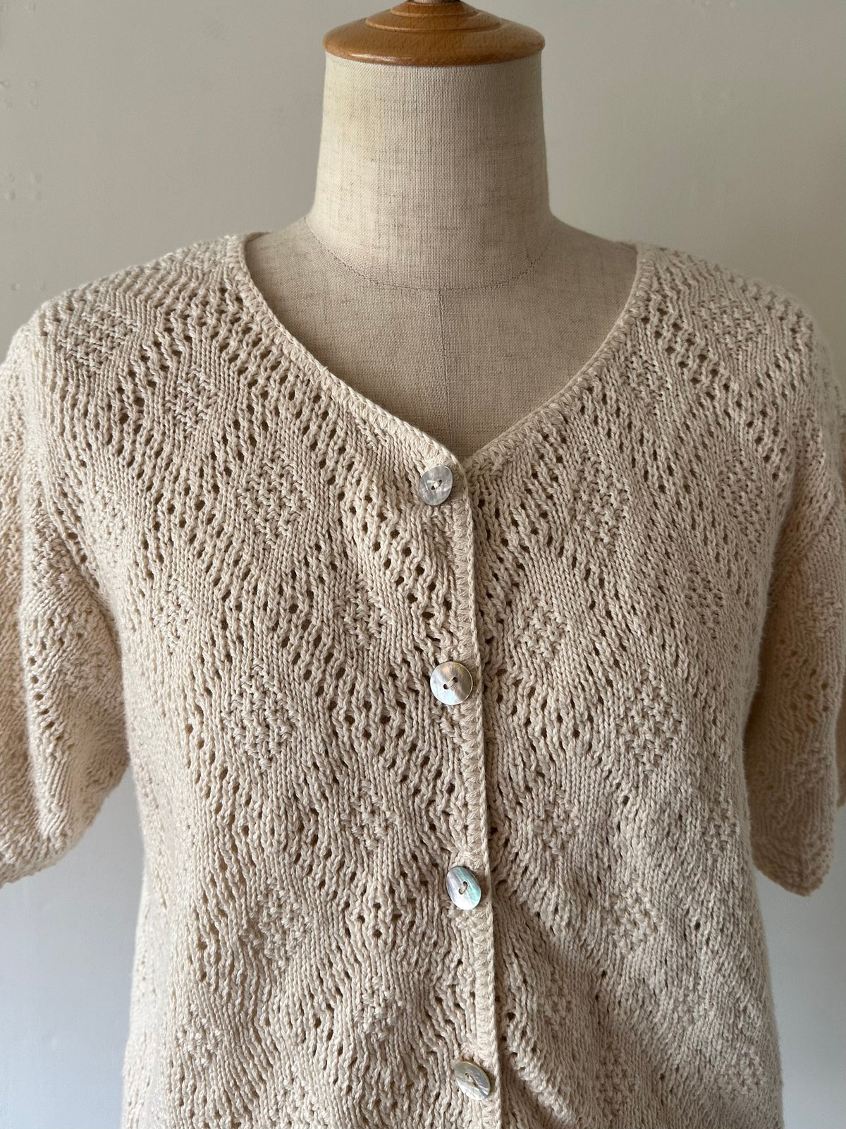 short sleeve knit cardigan