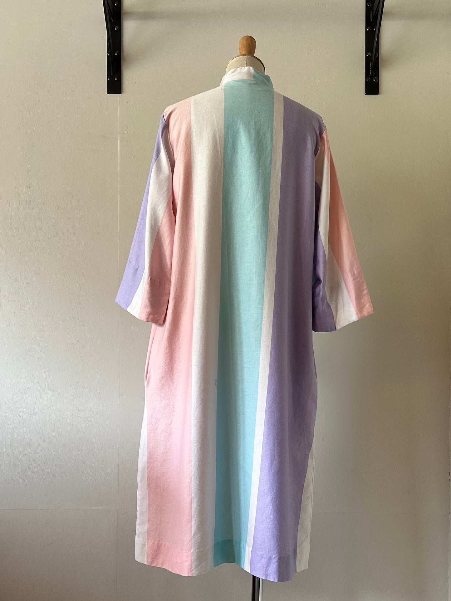 multi stripe shirt dress